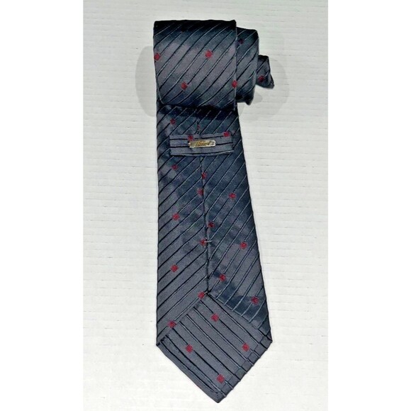 Brioni Striped Tie Silver Hand Made 100% Silk Tie Italy Mens Luxury 3.5 X 58 - Picture 11 of 14